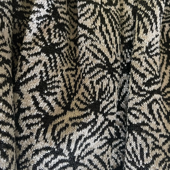 Thierry Colson Wool Mini Skirt Black Cream Pleated Size Small New - Picture 11 of 11